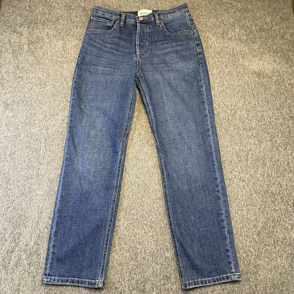 DU/ER Jeans Mens 29x27 Blue Classic Taper Performance Denim Gusset Workwear‎